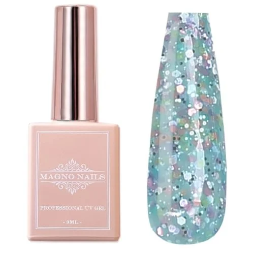 UV Gel - 5416 - Night Glow Confetti Gel - Funky Sea